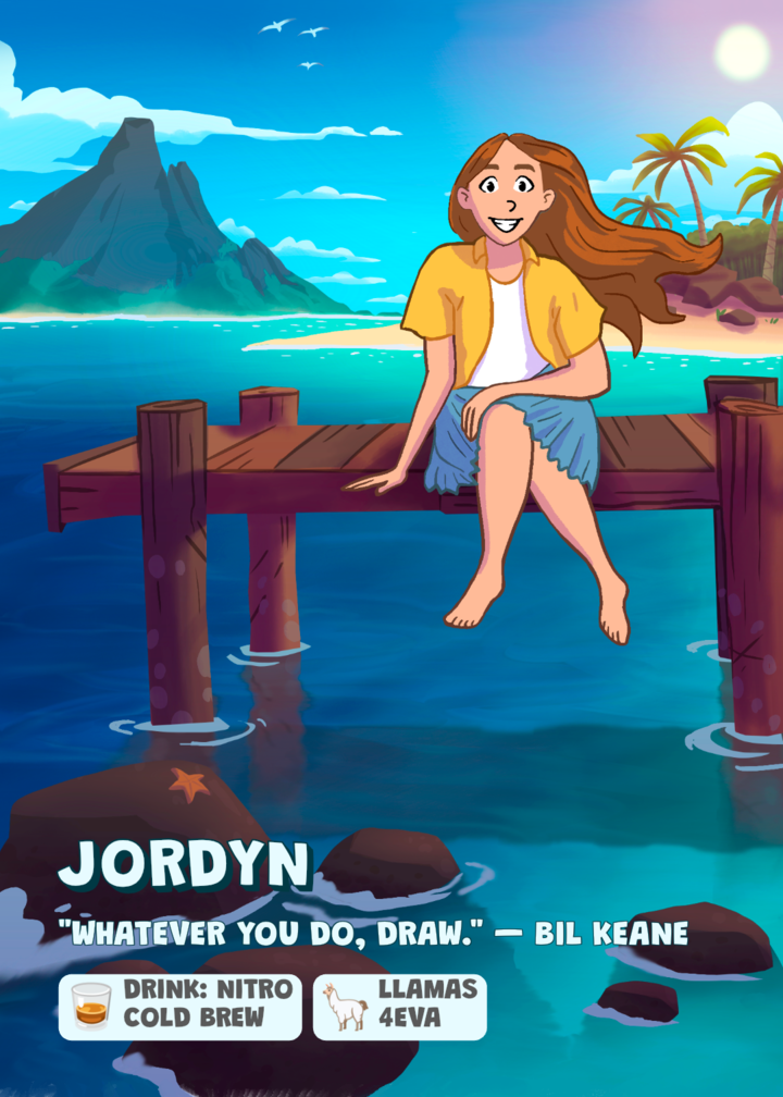 Jordyn's Fellos trading card
